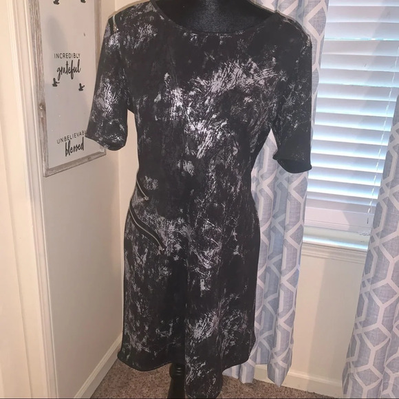 Marble gray pattern Gianni Bini midi dress - Picture 1 of 7